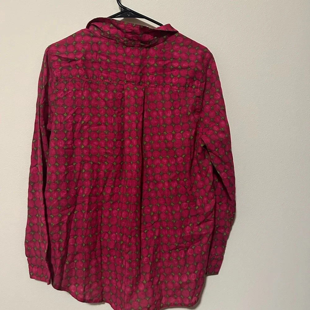 Sundance Good Boyfriend Shirt - Emory Floral size petite XL PXL - Picture 5 of 6